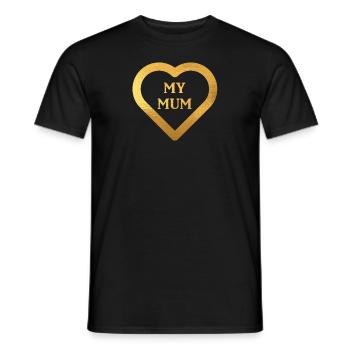 I Love my Mum - Mother's Day Shirts - Männer T-Shirt - Schwarz - Vorne - AI Model Male 178 light (178cm)