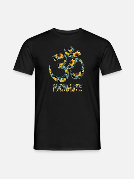 Sunflower Om - Men's T-Shirt - black