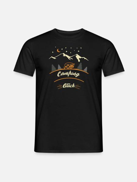 Wohnwagen Camping Glück - Männer T-Shirt - Schwarz