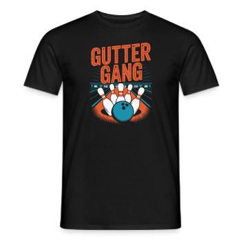 Gutter Gang Bowling - Men's T-Shirt - black - Front - AI Model Male 178 light (178cm)