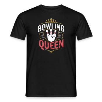 Bowling Queen Bowler - Men's T-Shirt - black - Front - AI Model Male 178 light (178cm)