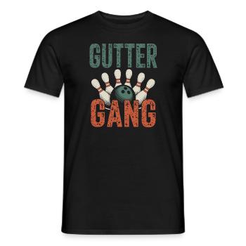 Gutter Gang Bowling Bowler - Men's T-Shirt - black - Front - AI Model Male 178 light (178cm)