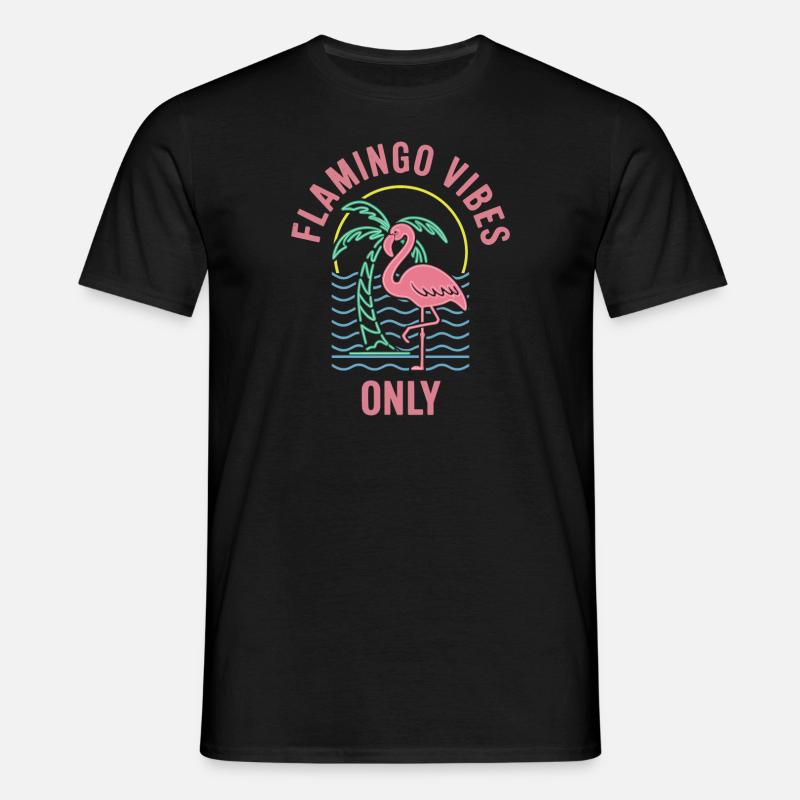 Flamingo - Männer T-Shirt - Schwarz