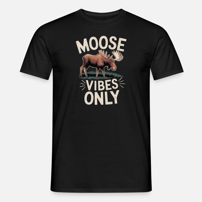 Elch - Männer T-Shirt - Schwarz