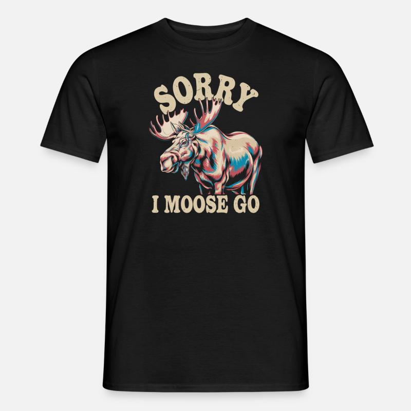 Elch - Männer T-Shirt - Schwarz