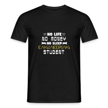 Engineering student Engineering student - Men's T-Shirt - black - Front - AI Model Male 178 light (178cm)