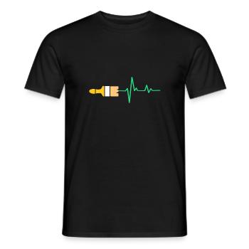 Herzschlag Pinsel Design für Maler und Lackierer - Männer T-Shirt - Schwarz - Vorne - AI Model Male 178 light (178cm)