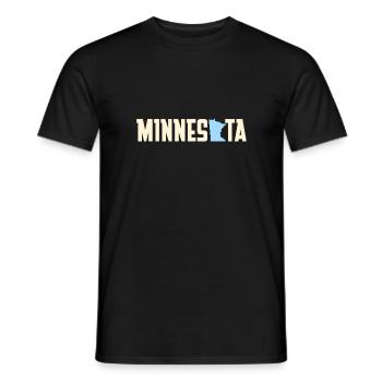 Karte von Minnesota Design für stolze Minnesotaner - Männer T-Shirt - Schwarz - Vorne - AI Model Male 178 light (178cm)