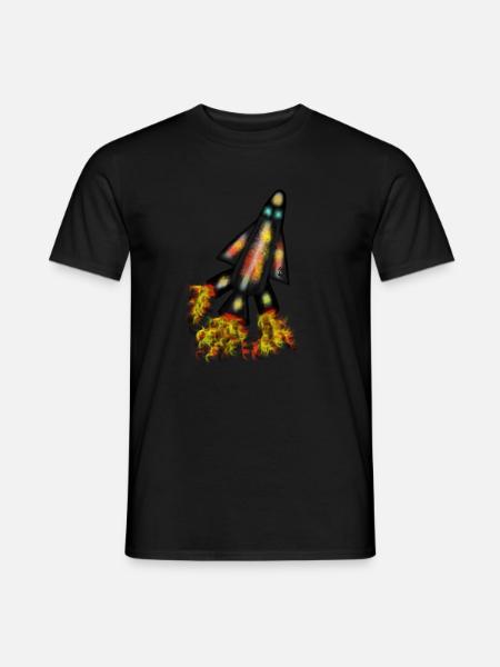 Rocket Colorful - Men's T-Shirt - black