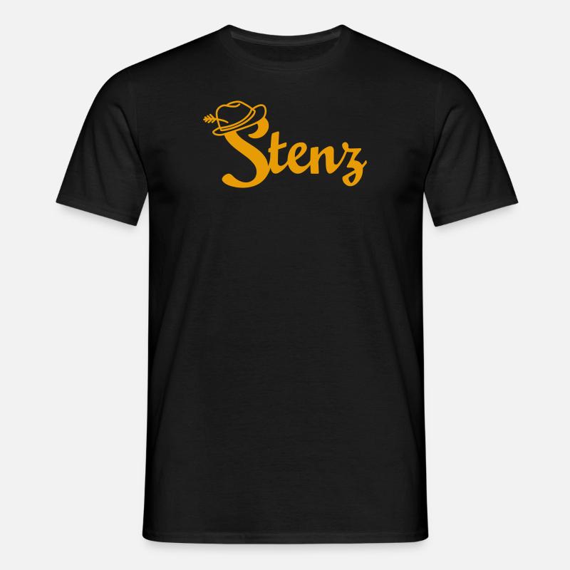 stenz gelb - Männer T-Shirt - Schwarz