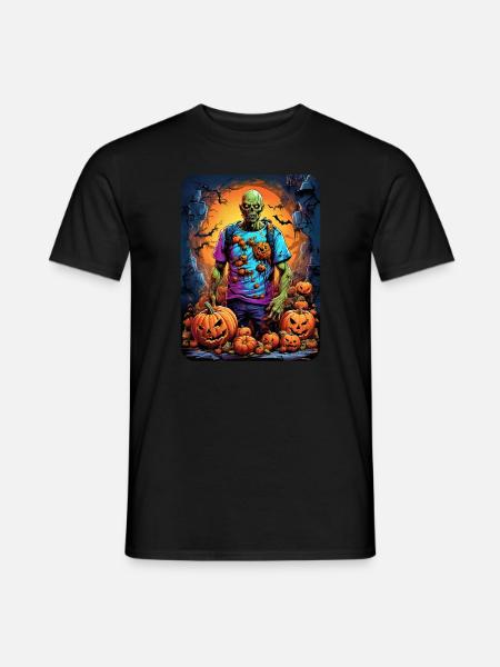 Halloween Zombie Blank Template 1.4 - Men's T-Shirt - black