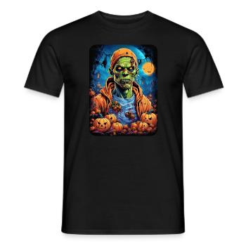 Halloween Zombie Blankovorlage 1.3 - Männer T-Shirt - Schwarz - Vorne - AI Model Male 178 light (178cm)