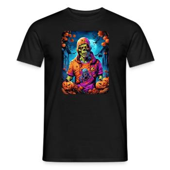 Halloween Zombie Blankovorlage 1.1 - Männer T-Shirt - Schwarz - Vorne - AI Model Male 178 light (178cm)