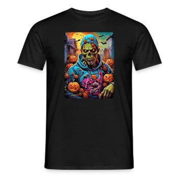Halloween Zombie Blankovorlage 1.9 - Männer T-Shirt - Schwarz - Vorne - AI Model Male 178 light (178cm)