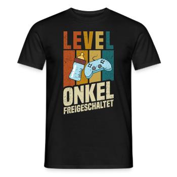 Level Onkel Freigeschaltet - Männer T-Shirt - Schwarz - Vorne - AI Model Male 178 light (178cm)