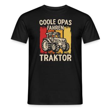Landwirt Opa Traktor Bauer Landwirtschaft - Männer T-Shirt - Schwarz - Vorne - AI Model Male 178 light (178cm)