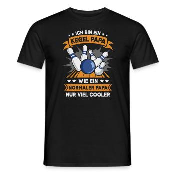 Kegeln Kegler Kegel Papa Kegelbahn Kegeltour - Männer T-Shirt - Schwarz - Vorne - AI Model Male 178 light (178cm)