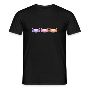 Conception de têtes d’axolotl pour les amateurs d’axolotl - T-shirt homme - noir - Devant - AI Model Male 178 light (178cm)