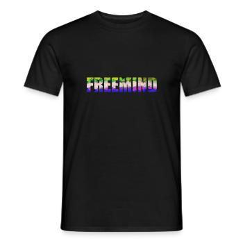 FREEMIND - T-shirt homme - noir - Devant - AI Model Male 178 light (178cm)