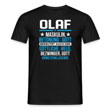 OLAF - Titan - Männer T-Shirt - Schwarz - Vorne - AI Model Male 178 light (178cm)
