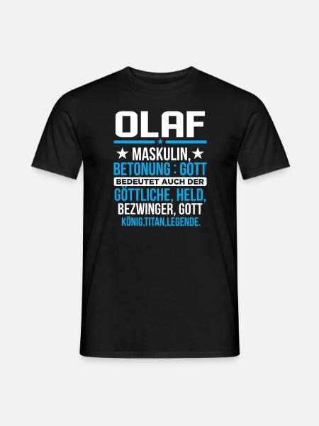 OLAF - Titan - Männer T-Shirt - Schwarz