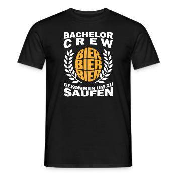 JGA T-Shirt | Gekommen um zu saufen - Männer T-Shirt - Schwarz - Vorne - AI Model Male 178 light (178cm)