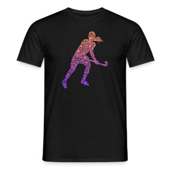 Joueur de hockey sur gazon Joueur de hockey Hockey - T-shirt homme - noir - Devant - AI Model Male 178 light (178cm)