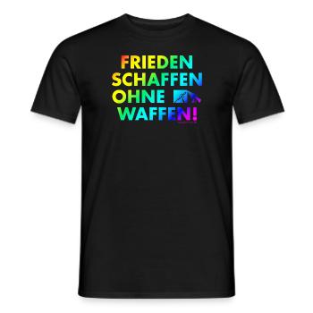 Frieden schaffen ohne Waffen! - Männer T-Shirt - Schwarz - Vorne - AI Model Male 178 light (178cm)
