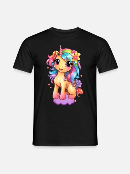 Cute unicorn - Men's T-Shirt - black