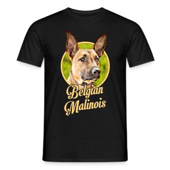 Belgischer Schäferhund Malinois - Männer T-Shirt - Schwarz - Vorne - AI Model Male 178 light (178cm)