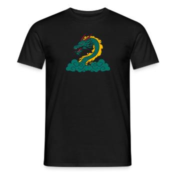 Année du Dragon 2024 - T-shirt homme - noir - Devant - AI Model Male 178 light (178cm)