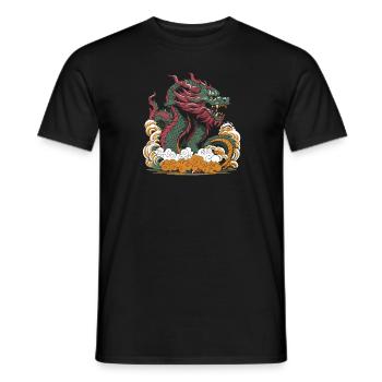 Année du Dragon 2024 - T-shirt homme - noir - Devant - AI Model Male 178 light (178cm)