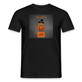 HALLOWEEN - Dog - Männer T-Shirt - Schwarz - Vorne - AI Model Male 178 light (178cm)