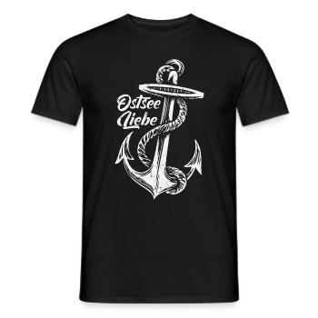 Ostsee Liebe Anker used-look vintage - Männer T-Shirt - Schwarz - Vorne - AI Model Male 178 light (178cm)