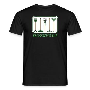 garten kleingarten biobauer rechenzentrum gärtner - Männer T-Shirt - Schwarz - Vorne - AI Model Male 178 light (178cm)