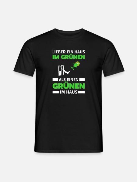 GEGEN GRÜNE T-SHIRT ANTI GRÜN BAERBOCK RAUS CDU - Männer T-Shirt - Schwarz