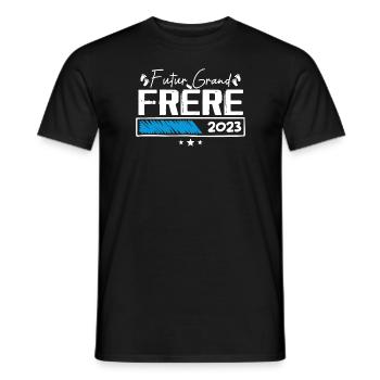 Futur Grand Frère 2023 - Cadeau Pour Frères - T-shirt homme - noir - Devant - AI Model Male 178 light (178cm)