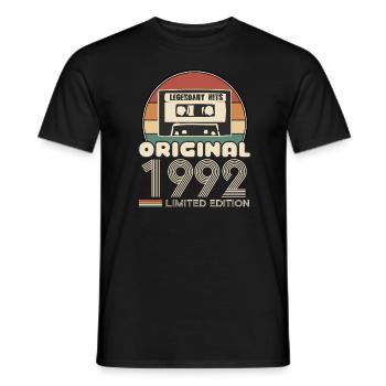 1992 - Männer T-Shirt - Schwarz - Vorne - AI Model Male 178 light (178cm)