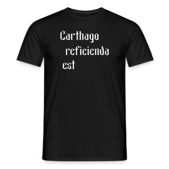 Carthago Reficienda Est - Men's T-Shirt - black - Front - AI Model Male 178 light (178cm)