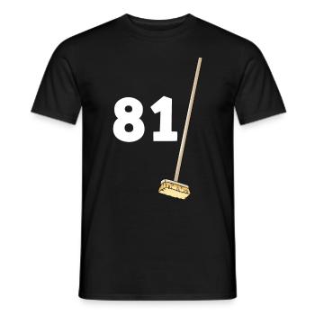 Pour Mon Papy Ou Mamie 81 balais Anniversaire - T-shirt homme - noir - Devant - AI Model Male 178 light (178cm)