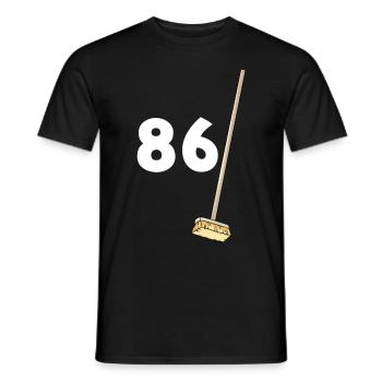 89 brooms idea Birthday Gift Parents - Men's T-Shirt - black - Front - AI Model Male 178 light (178cm)