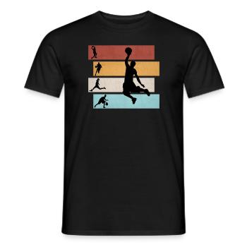 Colorful basketball player | Basketball | Gift - Men's T-Shirt - black - Front - AI Model Male 178 light (178cm)