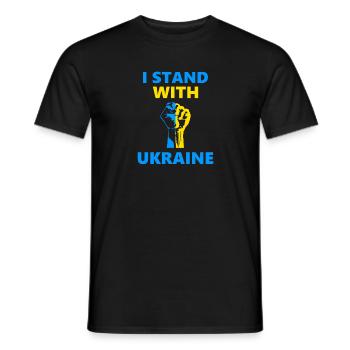 Ukraine - Männer T-Shirt - Schwarz - Vorne - AI Model Male 178 light (178cm)