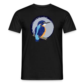 Nettes Design mit einem Eisvogel III - Männer T-Shirt - Schwarz - Vorne - AI Model Male 178 light (178cm)