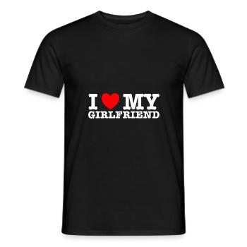 I Love My Girlfriend - T-shirt homme - noir - Devant - AI Model Male 178 light (178cm)