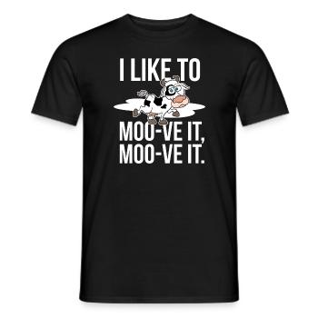 Kühe, die ich gerne moove es Cow Lover Geschenk Geburtstag - Männer T-Shirt - Schwarz - Vorne - AI Model Male 178 light (178cm)
