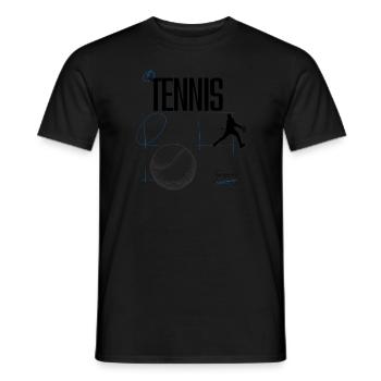 Modernes Tennis Design - Männer T-Shirt - Schwarz - Vorne - AI Model Male 178 light (178cm)