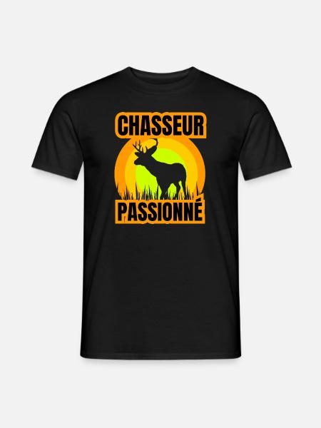 chasseur passionné - T-shirt homme - noir