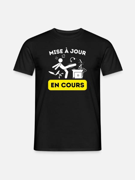 mise à jour en cours - T-shirt homme - noir