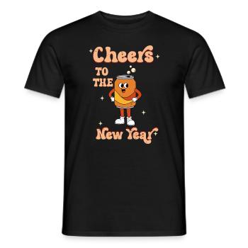Cheers to the New Year - Happy New Year Funny - Men's T-Shirt - black - Front - AI Model Male 178 light (178cm)